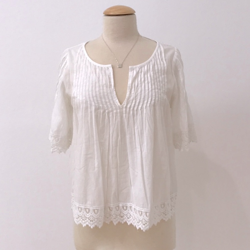 Love Sam 100% Cotton White Top